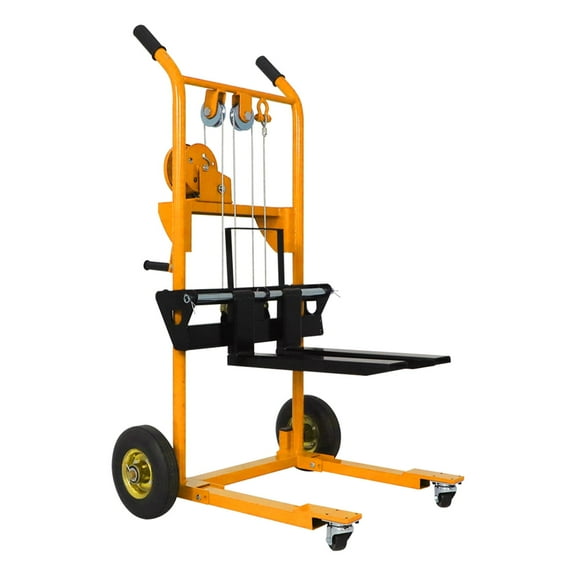 APOLLOLIFT 440lbs Warehouse Material Winch Stacker Truck Dolly 35.4" Lift Height