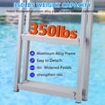 thumbnail image 3 of BeesClover 5 Step Dock Ladder, 350lbs Load Pool Steps, Removable & Non-Slip for Pools, Pontoon Boat Ladder with Handrails & Widen Nonslip Pedals for Lake/Pool/Marine Boarding/RV/House, 3 of 9
