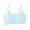 Blue, variant on Women Ice Silk Seamless Wireless Bralette No Underwire Gentle Push Up Scoop Neck Wavy Hem Camisole Bra Adjustable Thin Straps Smooth Back Support Bra Black M