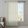thumbnail image 4 of Green Floral Sheer Curtains 108 Inches Extra Long, Spring Flowers Light Filering Curtains, Privacy Drapes Simi Floor to Veiling Curtain for Living Room Bedroom Large Window Treatment, 4 of 9