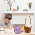 thumbnail image 6 of Easter Iron Egg Shaped Box - Colorful Bunny Design Candy and Chocolate Storage Container for Party Favors and Gift Giving, 6 of 6