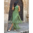 thumbnail image 3 of Elegant halter neck tassel long dress for women's parties and gatherings, 3 of 5