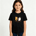 thumbnail image 2 of Girls Graphic Tees Giraffe Bear Flower Kids T Shirt Nice Day 100% Cotton Short Sleeve Soft Tops 4-13Y, 2 of 5