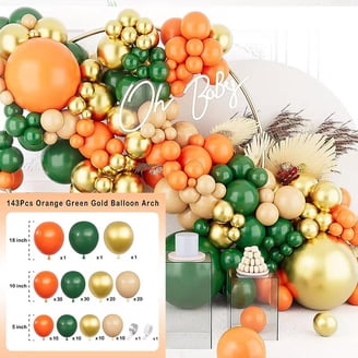 100-Pack Safari Balloon Garland Kit – 12 Inch Brown, Yellow, Orange Latex Balloons For Jungle Theme Party