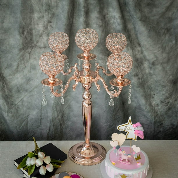 Efavormart 25" Tall Candelabra Chandelier Crystal Votive Candle Holder