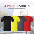 thumbnail image 5 of Boys T-Shirts - Youth Big Kids Active Workout Dry-Fit Stretch Crew Neck Short Sleeve Top 4 Pack, 5 of 6