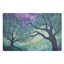 Yayeee Doormat for Indoor Entrance 32" x 20" Non Slippery Floor Rug, Moonlight Forest