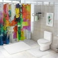 thumbnail image 7 of Orinice Colors Abstract Vibrant Bathroom Decor Set Polyester Fabric Shower Curtain with Hooks, Luxury Graphic Print 100% Waterproof Home Bathtubs Bathroom Curtain Decoration 36x72, 7 of 7