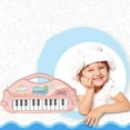 thumbnail image 2 of Pink Mini Keyboard Toy Sound Light Features Portable Music Learning Activity, 2 of 8