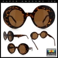 thumbnail image 3 of Womens Tall Oval Round Thick Retro Mod Plastic Fashion Sunglasses Tortoise - Brown, 3 of 8
