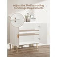 thumbnail image 4 of Selooye Modern Sideboard Cabinet, 31.5'' with 2 Doors and Adjustable Shelf, Credenza Buffet Table for Living Room, Kitchen and Entryway, White, 4 of 9