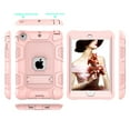 thumbnail image 3 of iPad mini Case, Dteck 3 in 1 Hybrid Heavy Duty Rugged Shockproof Anti-Scratch Protective Kickstand Case With PET Screen Protector For iPad mini 1 2 3 (not fit mini 4&5),Rosegold, 3 of 7