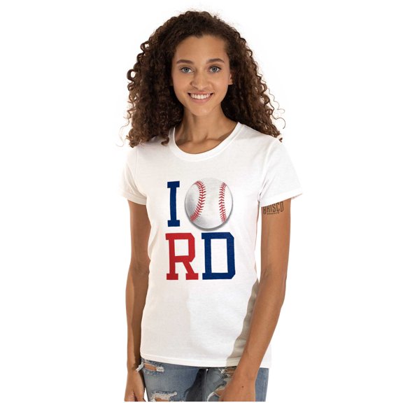 Béisbol Republica Dominicana Ball Womens Slim Fit Graphic Tee Brisco Brands S