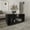 Black#6, variant on Coffee Tables Shan 15"High Minimalistic Coffe Table with Pull Down Cabinet and Open Shelf White,Wooden Coffee Tables