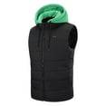thumbnail image 4 of ZCFZJW Heated Vest for Men, Winter Hooded Heated Vests Outerwear for Men, Lightweight USB Electric Heated Clothing Vest with Dual Control 15 Heating Zones(Battery Pack Not Included) Green L, 4 of 5