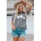 thumbnail image 3 of ABPHQTO Camiseta de manga corta con estampado gráfico de plantas Hello Summer Time gris para mujer, 3 of 5