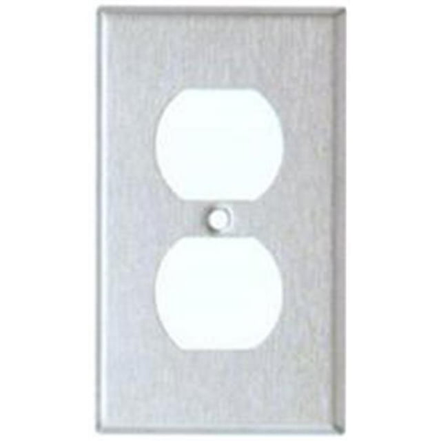 Morris Products 83730 Plaques Murales en Acier Inoxydable Surdimensionnées 1 Réceptacle Duplex Gang
