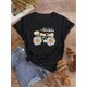 thumbnail image 2 of Flower Graphic Round Neck Sports Top, Short Sleeves Running T-shirt Top, Women's Activewear graphicFCamisetas para mujer, lindas camisetas con estampado gráfico, de manga corta, estilo casual, para ve, 2 of 7