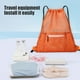 thumbnail image 5 of Mochila ligera con cordón y bolsillo grande para equipo deportivo. Material resistente e impermeable para estudiantes atletas, fútbol y actividades de playa. Aestivo | Naranja | AESTIVO, 5 of 7