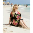 thumbnail image 3 of HAPPY BAY Women's Summer Loungewear Relaxed Fit Caftan Mini Casual Sundress for Women 2X-3X Candy, Floral, 3 of 5