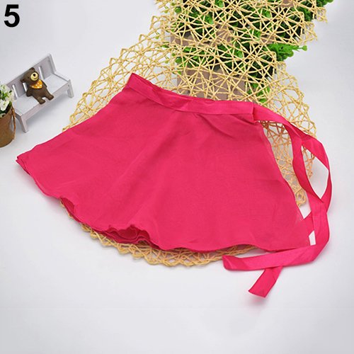 Girls Ballerina Sheer Wrap Ballet Tutu Dress Child Dance Skate Over Scarf Dancewear with Tie Waist Chiffon Dance Skirts Girls Chiffon Cute Layered Ballet Tutu Skirt Skate Dance Dress