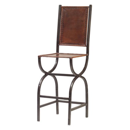 Rajah Iron Leather Bar Stool