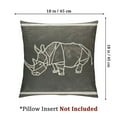 thumbnail image 4 of Abstract Origami Rhinoceros Geometric Shape Car Trim Neck Decoration Pillow Headrest Cushion Pad, 4 of 7