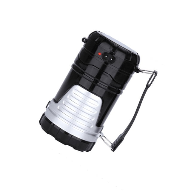 Yuarrent Luz de Camping con energía Solar portátil de mano recargable telescópica colgante lámpara de pesca nocturna accesorios de carpas Negro