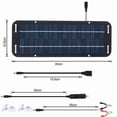 thumbnail image 5 of Knadgbft Portable 12V/30W Solar Panel Battery Charger Maintainer, silicon Black, 7 Count, 5 of 9