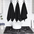 thumbnail image 6 of RITZ Hook and Hang Woven Kitchen Towel, Set of Two, Black, 6 of 7