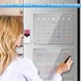 thumbnail image 2 of 2X Acrylic Magnetic Fridge Calendar Week & Month W/ Dry Erase Markers And Holder, 2 of 5