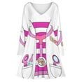 thumbnail image 3 of Doc Mcstuffins Costume Long Sleeve Dresses For Women Vintage Elegant Party Dress Oversized V-neck Dress S-8XL, 3 of 7