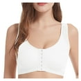 thumbnail image 6 of TAIAOJING Bra For Seniors Front Closure Sora Bra For Older Women's Front Closure Embraced Bra Posture Corrector Bra 2Pc (Beige And White) Ladies Bralette Bras, 6 of 8