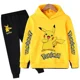 thumbnail image 1 of Conjunto de sudadera con capucha de Pikachu para niño y niña, ropa deportiva Kawaii con capucha para bebé, Pantalones, 1 of 1