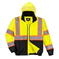 thumbnail image 3 of Portwest US367 Hi-Vis 2in1 Bomber Jacket-Yellow/Black-4XL, 3 of 4