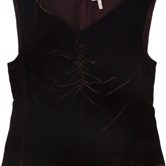 Rebecca Taylor Womens Velvet Pullover Blouse, Red, 2