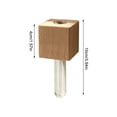 thumbnail image 3 of Magnetic Wooden Wall Vase with Test Tube | Solid Wood Flower Holder for Refrigerator & Wall | 3D Decorative Planter | 10×4cm, 3 of 6