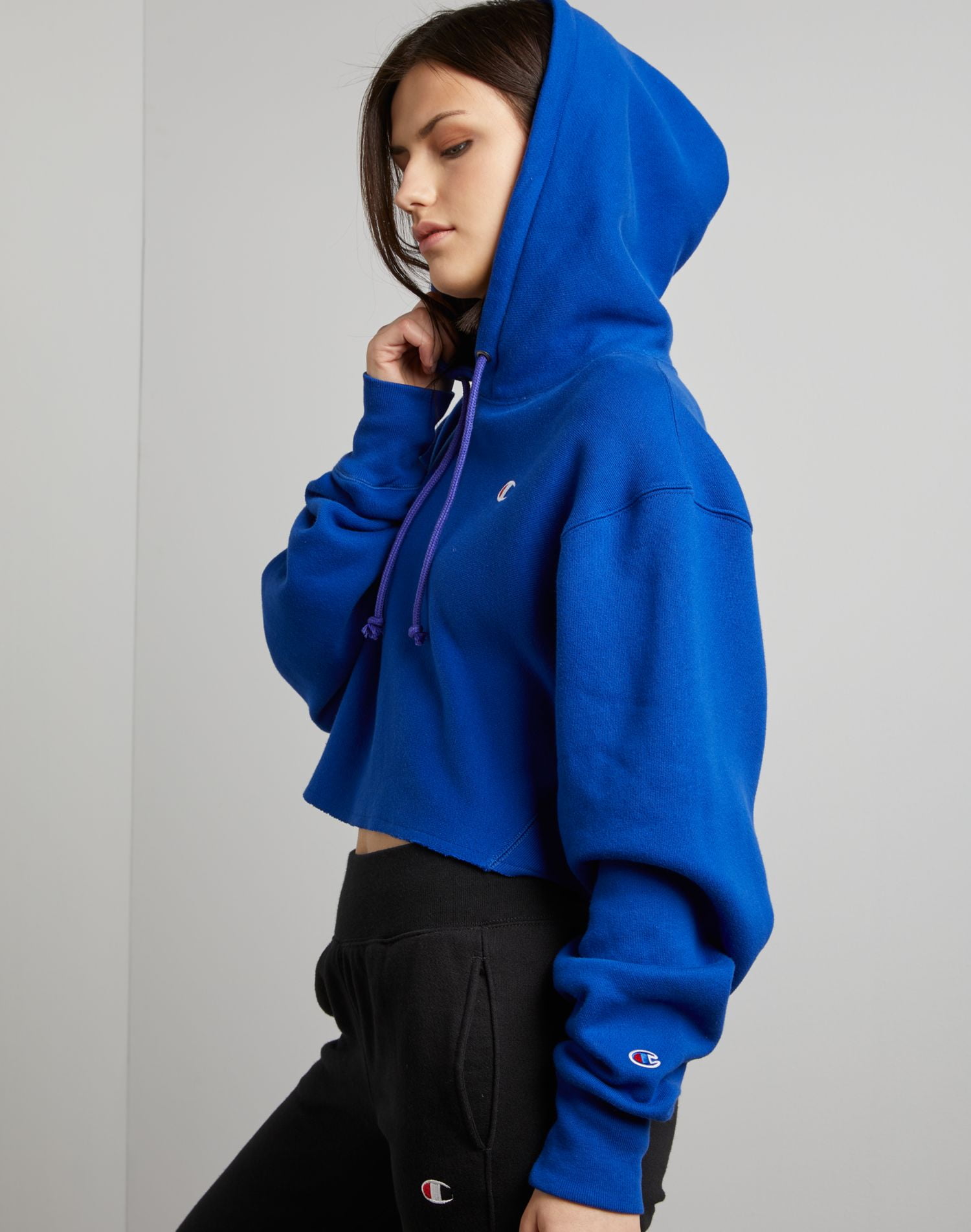 Champion sweater cropped 2018 hotsell