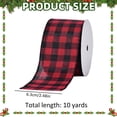 thumbnail image 3 of Plaid Ribbon Wired Tartan Ribbon, Buffalo Plaid Ribbon, Gingham Checkered Ribbon for Christmas Tree Topper Christmas Gift Wrapping DIY Crafts Wreath Bow Making, 3 of 7