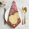 thumbnail image 2 of Brown Red Gourd Cloth Napkins, Modern Abstract Art Floral Washable and Reusable Dinner Napkins Set of 8, Table Napkin for Kitchen Party Birthday Wedding Hotel Housewarming 20"x20", 2 of 9