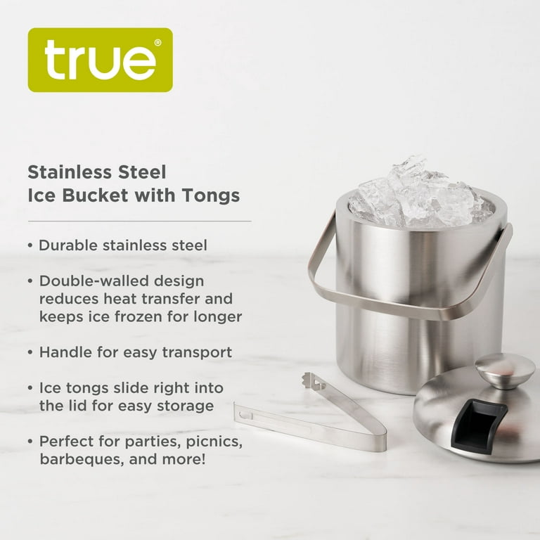 SteeL Ice Bucket & Tong Set