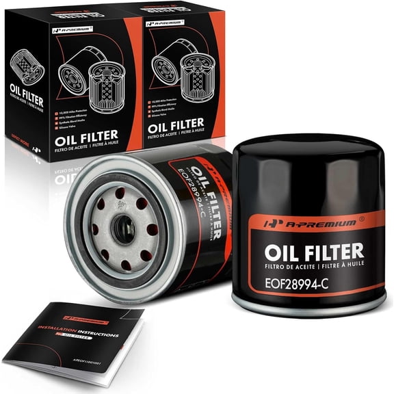A-Premium 2-PC 10K Miles Protection Spin On Oil Filter Compatible with Volkswagen Passat 1998-2005 & Audi A4 1996-2005, A6, A6 Quattro, Allroad Quattro, Cabriolet, S4, 90, 90 Quattro, A4 Quattro