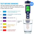 thumbnail image 3 of Medidor de PH electrónico 5 en 1, medidor de pH, TDS y EC, salinidad y temperatura, calidad del agua, pantalla LCD y precisión de lectura, para agua potable, acuarios, piscinas, etc. Dontodent Kuyhfg Sin marca, 3 of 5