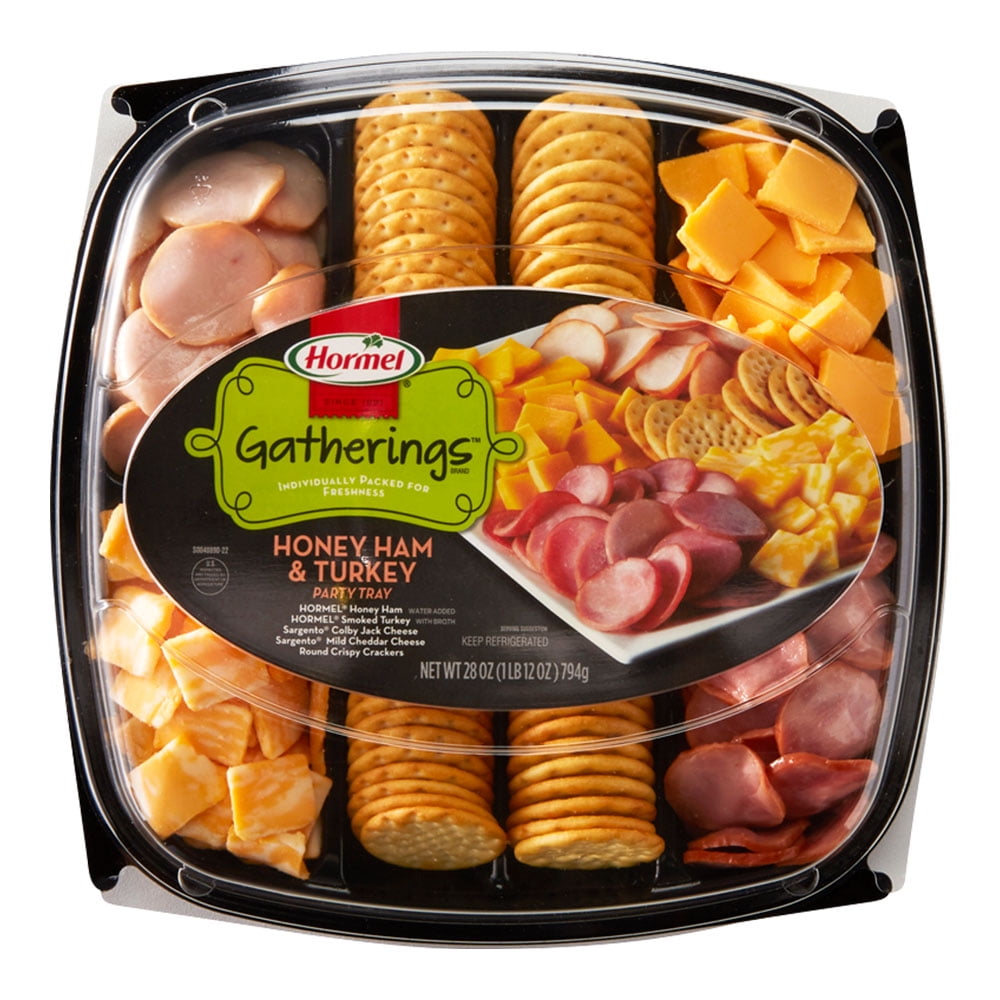 Hormel Gatherings Honey Ham and Turkey Party Tray; 28 oz.; Sargento Cheese, Honey Ham, Smoked
