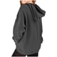 thumbnail image 4 of Sudadera deportiva informal de manga larga de color liso para niños, blusa de poliéster con capucha y mangas largas con insertos en los hombros., 4 of 6