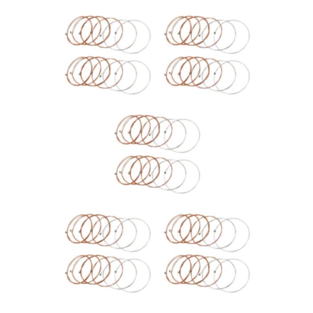 yingyy 1/2/3/5 12 Pieces Folk Guitar Strings Silver Coating Rope A103 Steel Wire Replacement Parts Chords Musical Instrument Accessories 5PCS