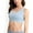 Light Blue, variant on Women's Medium Impact Sports Bra with Wide Band and Scoop Neck - Large, Black