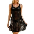 thumbnail image 5 of Sexy Hollow Out Beach Dress Women V Neck Sleeveless Crochet Swimsuit Cover Up Vestidos Female Bathing Suit for Holiday Wear, 5 of 7