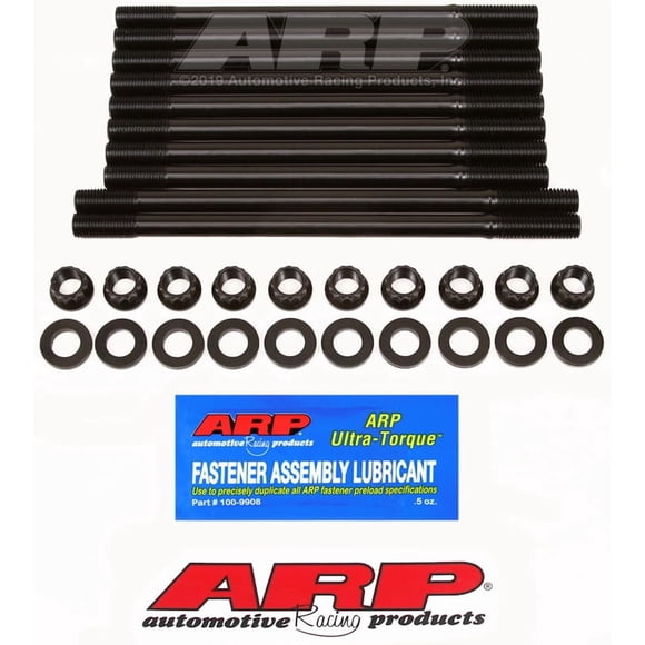 ARP Auto Racing Cylinder Head Stud 208-4302 For Use With Acura; 12 Point Nuts With Undercut Studs; Black Oxide; Chrome Moly