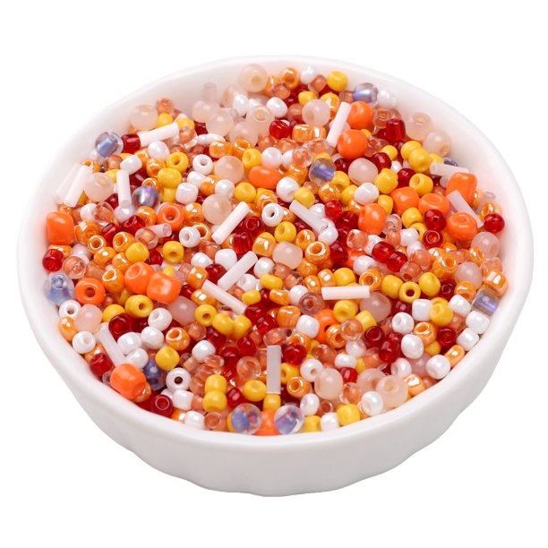 Xiao Hua Cuentas de arroz de vidrio (40 g) - Colores mixtos, opacas, transparentes, pequeñas cuentas de 2 mm. Kit para hacer pulseras, collares y pendientes. Suministros para tejer con cuentas. A020